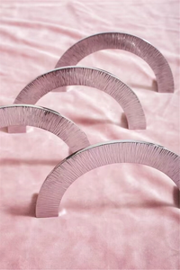 2.5", 5" Hammered Chrome Silver Half Moon Pulls | Semicircle Drawer & Dresser Knobs, Cabinet Hardware, Gift-Worthy Handles
