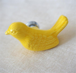 Bird Ceramic Knobs, Pulls & Handles (Blue, Yellow) | Kids-Friendly Dresser, Drawer & Cabinet Furniture Decor