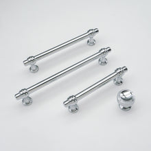 Load image into Gallery viewer, 3.78&quot;, 5&quot; &amp; 6.3&quot; Polished Chrome Modern Kitchen Pulls | Solid Cabinet Handles, Drawer Knobs &amp; Dresser Handles | Kitchen Hardware
