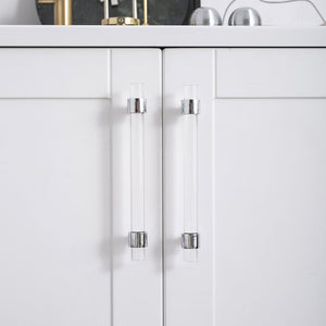 Customizable Blue, Pink & Clear Acrylic Pulls & Knobs | Drawer, Dresser, Cabinet & Bathroom Hardware