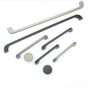 3.78", 5", 12.6" Black & Dark Gray Modern Drawer Pulls | Kitchen Cabinet & Cupboard Handles, Dresser & Wardrobe Handles, Knobs