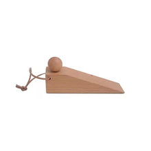 Load image into Gallery viewer, Heightened Nordic Solid Wood Door Stopper, Movable Anti-Collision Door Block for Bedroom
