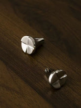 Load image into Gallery viewer, French Luxury Brass Irregular Single Hole Cabinet Knobs, Rustproof Titanium Silver Drawer Pulls
