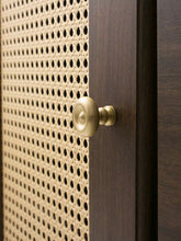 Load image into Gallery viewer, Light French Vintage Wave Texture Round Brass Knobs, Single Hole Small Handles for Drawers &amp; Wardrobes
