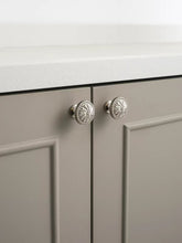 Load image into Gallery viewer, More Than Brass French Vintage Round Cabinet Knob, Exposed Mount Maximalist Nickel‑Plated Titanium Silver Small Drawer Pull
