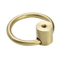 Load image into Gallery viewer, Pure Brass Gold Ring Pulls | Drop Drawer Handles, Dresser &amp; Kitchen Cabinet Knobs | Decor Hardware
