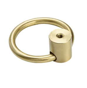 Pure Brass Gold Ring Pulls | Drop Drawer Handles, Dresser & Kitchen Cabinet Knobs | Decor Hardware