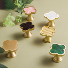 Load image into Gallery viewer, Nordic Simple Brass &amp; Resin Cabinet Knobs | Shell Design Drawer &amp; Door Knobs
