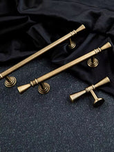 Load image into Gallery viewer, Song Style Aesthetic Vintage Long Brass Pulls, French Antique Brass Handles for Kitchen Drawers and Wardrobes
