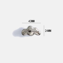 Load image into Gallery viewer, Mid-Century Irregular Brass Drawer Pulls, Titanium Silver Star &amp; Cloud Small Cabinet Knobs for Kids Room

