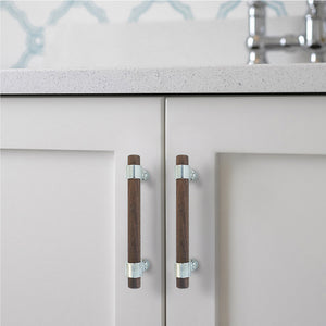 3", 4", 5", 8.8", 10" & 12.6" Walnut Wood Cabinet Handles | Drawer Pulls, Dresser & Closet Wardrobe Knobs | Cupboard Pulls