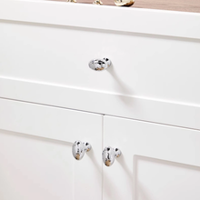 Load image into Gallery viewer, Hammered Pigeon Egg Solid Gold &amp; Chrome Knobs | Cabinet &amp; Drawer Pulls, Kitchen Cupboard Handles, Hardware
