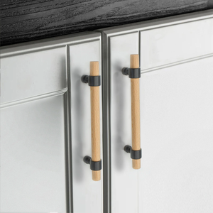 Customizable Wood Drawer Pulls | Walnut & Beech Cupboard & Cabinet Handles, Adjustable Dresser Knobs