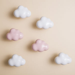 Ceramic Cloud Knobs | Colorful Drawer Pulls & Cabinet Handles for Dresser, Kitchen Cupboard | Cabinet Hardware