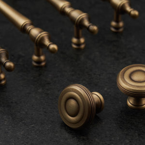 3.78"-6.3" Antique Bronze Solid Brass Knobs, Pulls & Handles | Cabinet, Drawer, Kitchen & Dresser Hardware