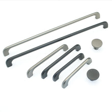 Load image into Gallery viewer, 3.78&quot;, 5&quot;, 12.6&quot; Black &amp; Dark Gray Modern Drawer Pulls | Kitchen Cabinet &amp; Cupboard Handles, Dresser &amp; Wardrobe Handles, Knobs
