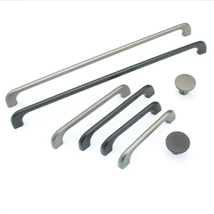 3.78", 5", 12.6" Black & Dark Gray Modern Drawer Pulls | Kitchen Cabinet & Cupboard Handles, Dresser & Wardrobe Handles, Knobs