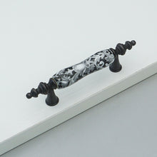 Load image into Gallery viewer, 3&quot; (76mm) Antique Black Flower Ceramic Knobs &amp; Pulls | Dresser, Drawer, Kitchen Cabinet &amp; Door Hardware
