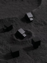 Load image into Gallery viewer, Minimalist Matte Black Square Brass Knobs, Modern Single Hole Small Cabinet Handles
