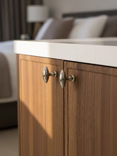 Load image into Gallery viewer, Mid‑Century Minimalist Olive‑Form Cabinet Pulls, Titanium Silver Small Handles for Cabinets Drawers
