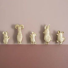 Load image into Gallery viewer, Hand Cast Gold Brass Animal Knobs, Original Cute Small Handles for Children’s Cabinets, Drawers and Wardrobes
