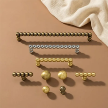 Load image into Gallery viewer, Antique Bronze  Beaded Cabinet Knobs &amp; Drawer Pulls | Unique Gold Dresser Hardware for Kitchen
