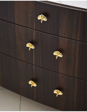Load image into Gallery viewer, Ginkgo Biloba Leaf Brass Knobs | Cabinet &amp; Drawer Pulls, Kitchen Handles, Cabinet Hardware
