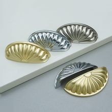 Load image into Gallery viewer, 3&quot;Chrome Drawer Pulls Brushed Nickel Cup Cabinet Pulls Gold Door Handles Unique Drawer Knobs Silver Chrome Cabinet Hardware
