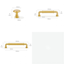 Load image into Gallery viewer, 3.78&quot;-5&quot; Unique Solid Brass Gold Knobs, Pulls &amp; Handles | Cabinet, Kitchen, Drawer &amp; Door Hardware
