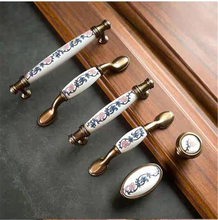 Load image into Gallery viewer, American Rural Vintage Ceramic &amp; Antique Brass Knobs &amp; Pulls | Cabinet, Drawer, Dresser, Kitchen &amp; Closet Hardware
