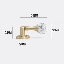Load image into Gallery viewer, Crystal Stone &amp; Brass Knobs, Pulls &amp; Handles (Pink, White, Clear) | Ball Drop Design for Dresser, Drawer &amp; Cabinet Door Hardware
