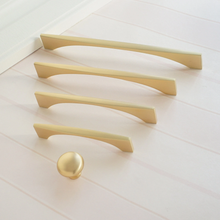 Load image into Gallery viewer, 3.78&quot;-12.6&quot; (160-320mm) Brass Handles | Wardrobe, Dresser &amp; Drawer Pulls, Cabinet &amp; Cupboard Knobs, Hardware
