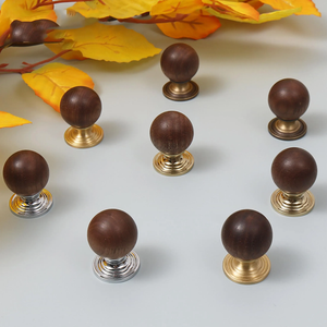 Walnut Wood & Chrome, Gold, Bronze, Brass Kitchen Knobs & Pulls | Drop Bail Drawer & Cupboard Handles, Cabinet Pulls