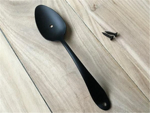 Load image into Gallery viewer, Spoon &amp; Fork Kitchen Handles | Unique Antique Black Drawer Pulls, Rustic Cottage Cupboard Knobs, Vintage Kitchen Hardware
