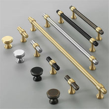 Load image into Gallery viewer, Solid Brass Drawer Pulls &amp; Knobs | Black, Brushed Nickel &amp; Bronze - Dresser Knobs, Kitchen Handles &amp; Cabinet Door Hardware
