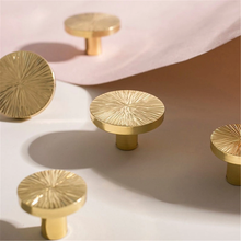 Load image into Gallery viewer, Hammered Solid Brass Cabinet Knobs | Drawer &amp; Kitchen Pulls, Dresser &amp; Door Handles, Decor Cabinet Hardware
