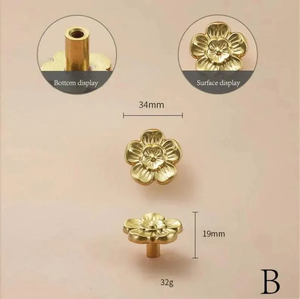 Gorgeous Flower & Branch Solid Brass Knobs, Pulls & Handles | Unique Art Deco Cabinet, Drawer & Dresser Hardware