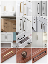 Load image into Gallery viewer, Brass Pulls, Knobs &amp; Handles (Black, Gray, Coffee Bronze) | Cabinet, Kitchen, Drawer, Dresser &amp; Wardrobe Hardware
