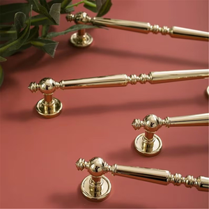 5"-7.56" Gorgeous Polished Gold Solid Brass Knobs, Pulls & Handles | Cabinet, Drawer & Wardrobe Hardware