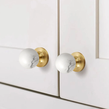 Load image into Gallery viewer, Round Brass &amp; Aluminum Knobs &amp; Pulls (Gold, Chrome) | Cabinet, Drawer, Dresser &amp; Kitchen Hardware
