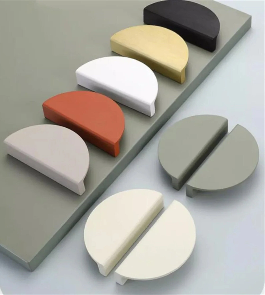 Colorful Semicircle Drawer & Cabinet Door Handles | Multicolored Dresser & Kitchen Cabinet Pulls