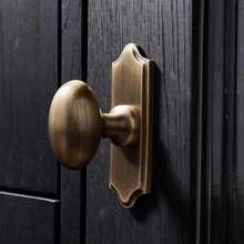 Load image into Gallery viewer, Antique Bronze Knobs with Backplate | Art Decor Unique Rustic Cabinet Pulls, Drawer &amp; Dresser Handles, Vintage Kitchen Hardware

