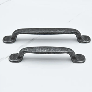 3.78"-5" (96-128mm) Antique Rustic Pewter Round Knobs, Pulls & Handles | Kitchen, Cabinet Door, Drawer & Dresser Hardware