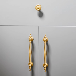 3", 3.78", 5", 6.3" Brushed Brass Kitchen Handles | Unique Wardrobe & Drawer Pulls, Cupboard Knobs, Hardware
