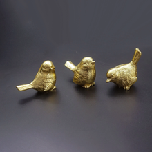 Load image into Gallery viewer, Solid Brass Bird Knobs, Pulls &amp; Handles (Ring Drop Design) | Drawer, Dresser, Kitchen, Cabinet &amp; Door Decor Furniture Hardware
