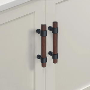 Customizable Wood Drawer Pulls | Walnut & Beech Cupboard & Cabinet Handles, Adjustable Dresser Knobs