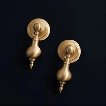Load image into Gallery viewer, Unique Solid Brass Drop Pulls &amp; Knobs | French Light Luxury Drawer, Dresser &amp; Cabinet Handles, Gift-Worthy Art Decor Door Hardware
