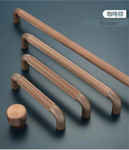 3.78", 5", 7.55", 12.6" Coffee Gray Drawer Pulls | Knurled Kitchen & Cabinet Handles, Dresser & Cupboard Knobs, Hardware
