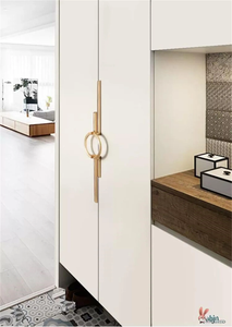 3.78", 5", 8.8", 10" Brushed Nickel Brass Half Moon Drawer Handles | Cabinet & Kitchen Cupboard Pulls, Bathroom & Dresser Pulls