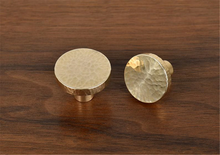 Load image into Gallery viewer, Hammered Modern Brass Knobs &amp; Pulls | Simple Cabinet &amp; Drawer Handles, Kitchen Door Hardware
